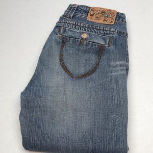 VINTAGE MAURICE SASSON DENIM CAPRIS 6/27x22 🦋